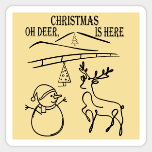 Oh Deer, Christmas is Here Magnet